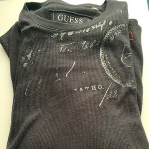 Vintage guess thermal waffle long sleeve shirt